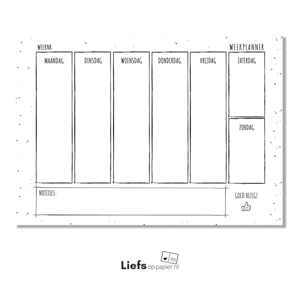 weekplanner A5 formaat