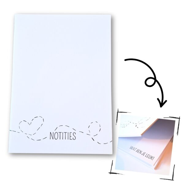 Notities Pluimpjes schrift A6 formaat - Liefs op papier